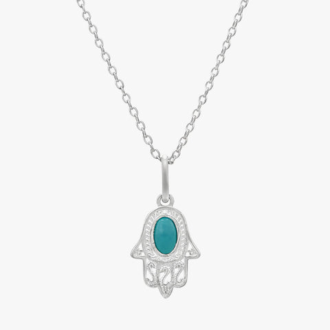 Lily Silver Turquoise Pendant