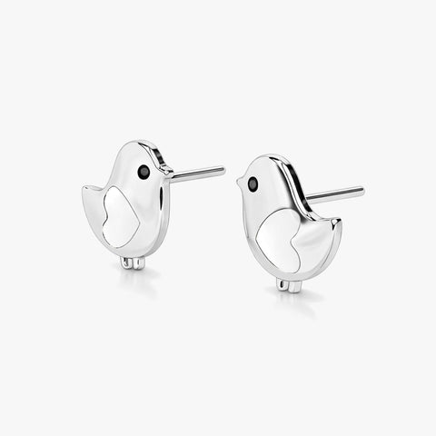 Cila Silver Stud Enamel Earrings