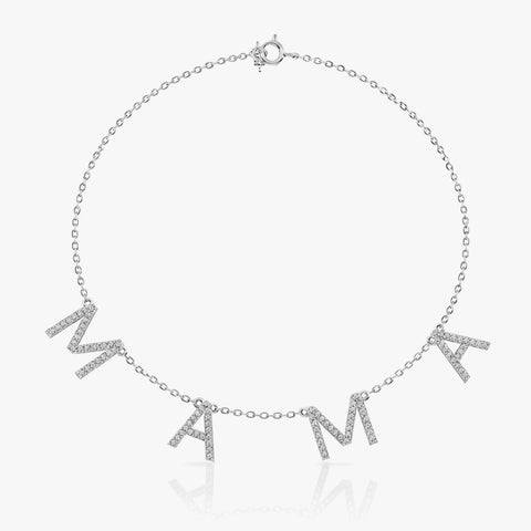 Mica Silver  Necklace