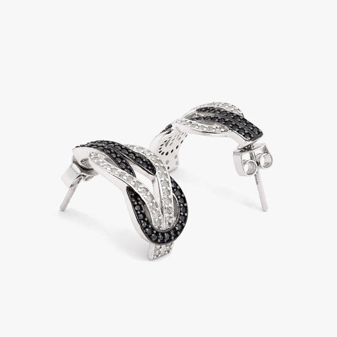 Bela Silver Black Spinel Earrings