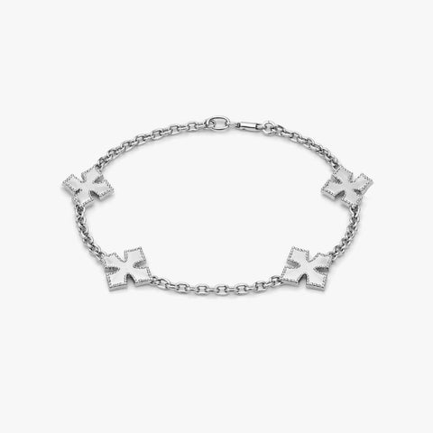 Lucy Silver Bangle Bracelet