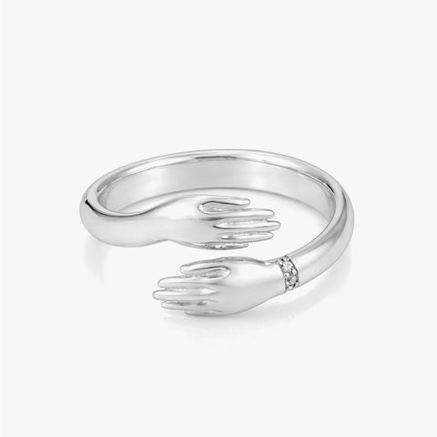 Kite Silver Hand Adjustable Ring