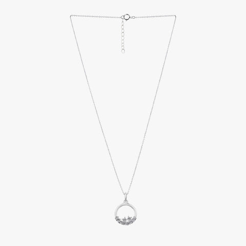 Jia Silver Zirconia Necklace