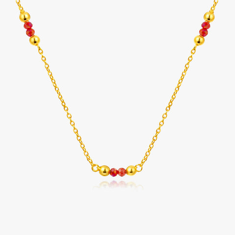 Anna Silver Crystal Necklace