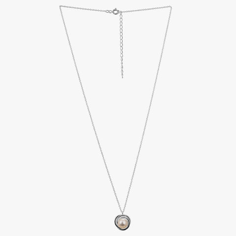 Mia Silver Pearl Necklace