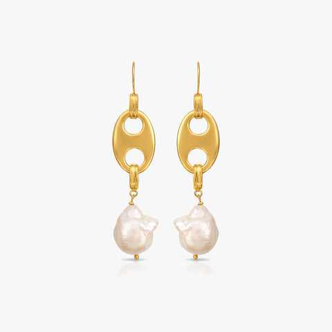 Rina Silver Pearl Earrings