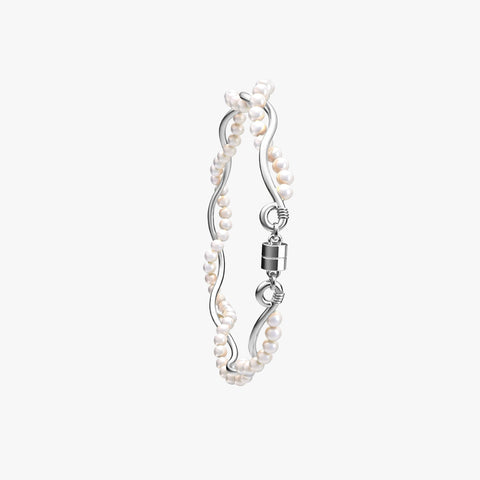 Evelyn Silver Pearl Bracelets
