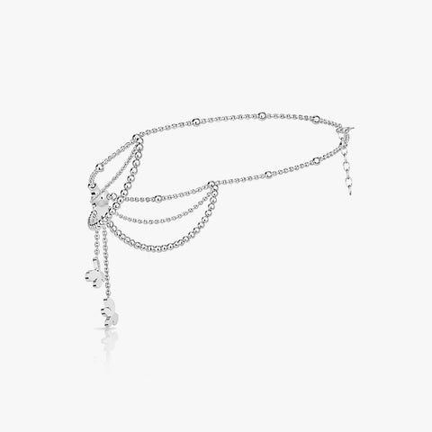 Bysa Silver Butterfly Anklet