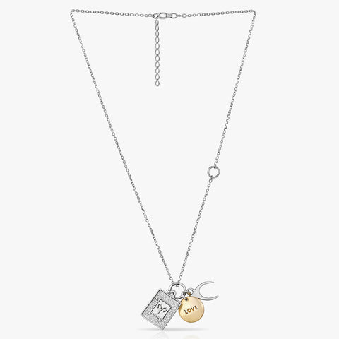 Tara Two Tone Aries Zodiac Necklace