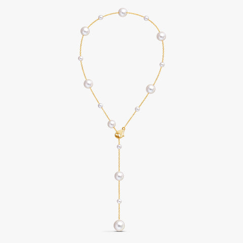 Zoe Silver Pearl Necklace
