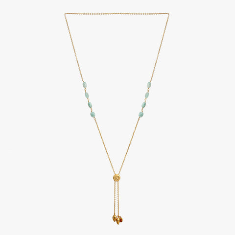 Lia Silver Amazonite Necklace