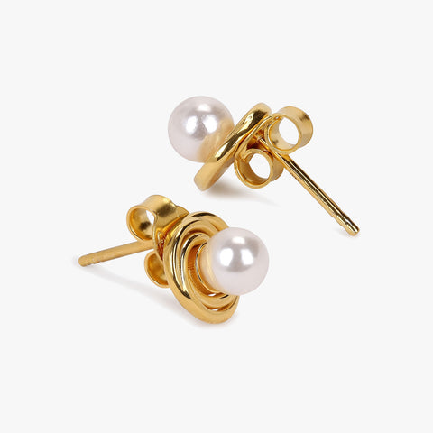 Bryn Silver Pearl Earrings