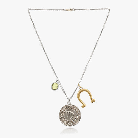 Mia Silver Two Tone Zodiac Necklace