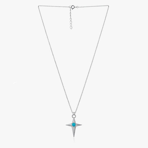 Lily Silver Magnesite Necklace