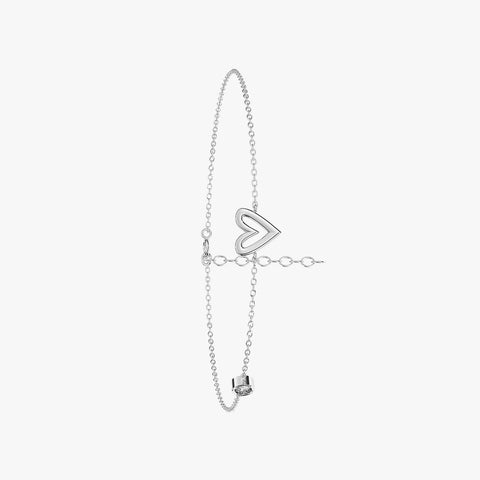 Ciri Silver Heart Zirconia Bracelet