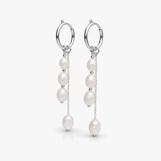 Alys Silver Pearl Earrings