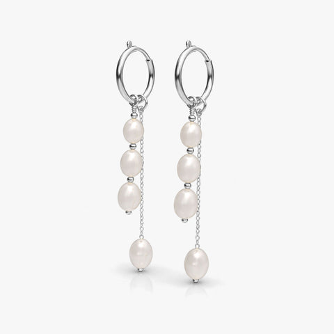 Alys Silver Pearl Earrings