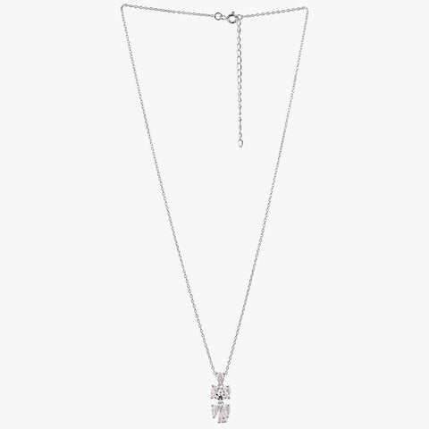 Nyra Silver Zirconia Necklace