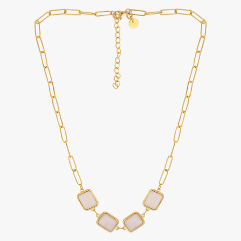 Bria Silver Moon Stone Necklace