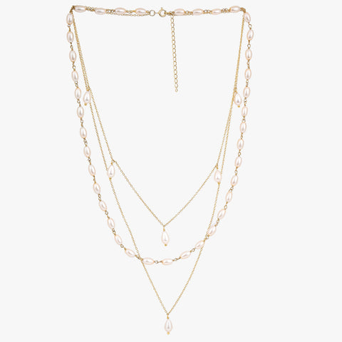 Myra Silver Pearl Necklace