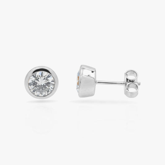 Dina Silver Diamond Earrings