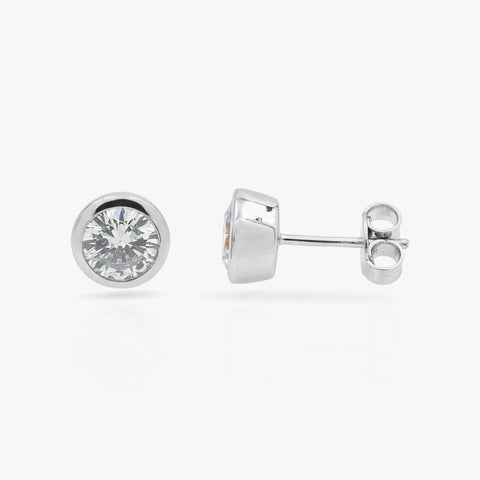 Dina Silver Diamond Earrings