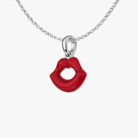 Elya Silver Enamel Necklace