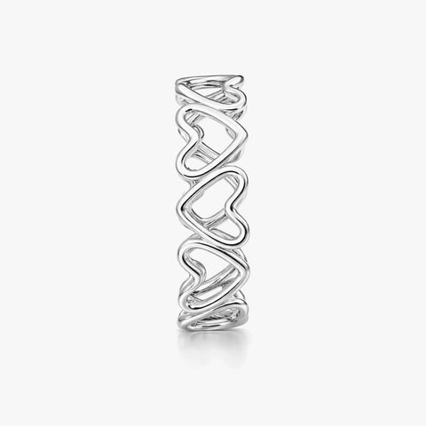 Aila Silver Heart Adjustable Ring
