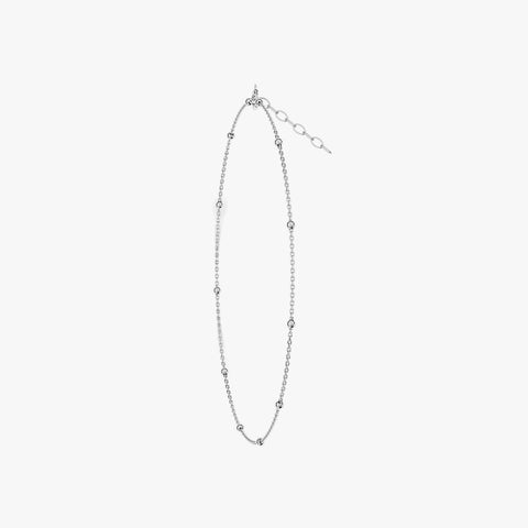 Qiva Silver Beads Anklet