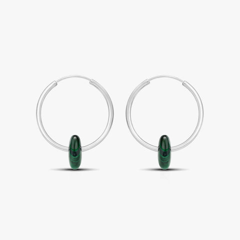 Rina Silver Malachite Earrings