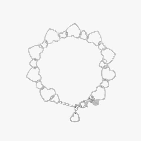 Maria Silver Heart Bracelets