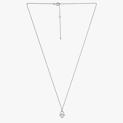 Zoe Silver Hamsa Necklace