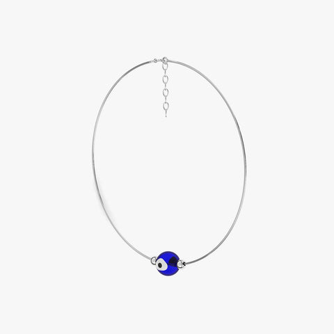 Nyra Silver Evil Eye Anklet