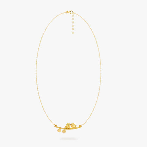 Runi Silver Love Birds Necklace