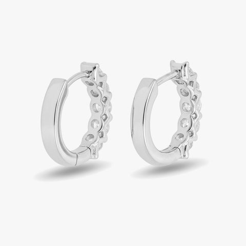 Hani Silver Diamond Earrings