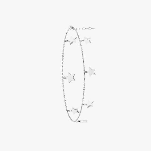 Anvi Silver Star Anklet