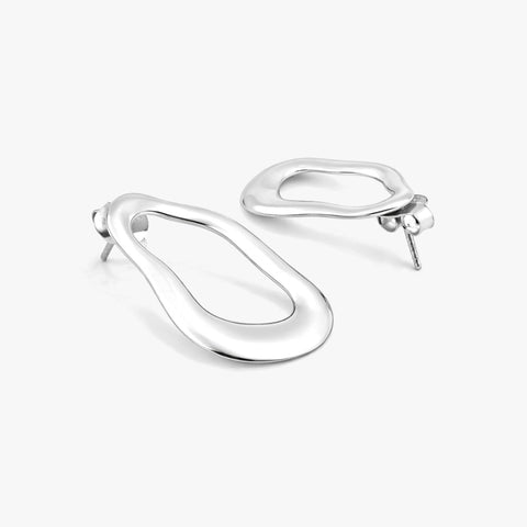 Noa Silver Organic Earrings