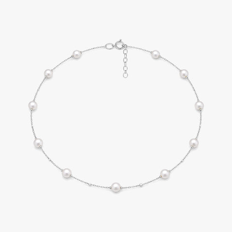 Mavi Silver Pearl Anklet