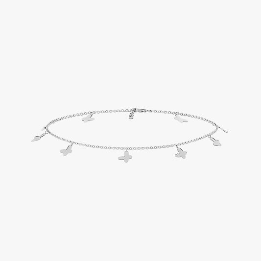 Akoa Silver Butterfly Anklet