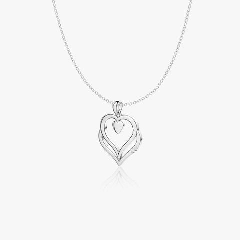 Nova Silver Heart Necklace