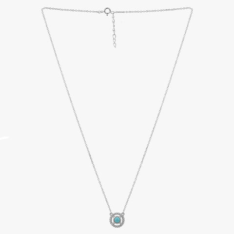 Lily Silver Turquoise Necklace