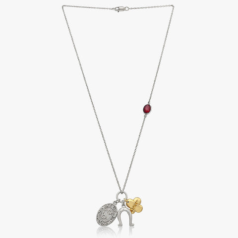 Luna Two Tone Cancer Zodiac Necklace