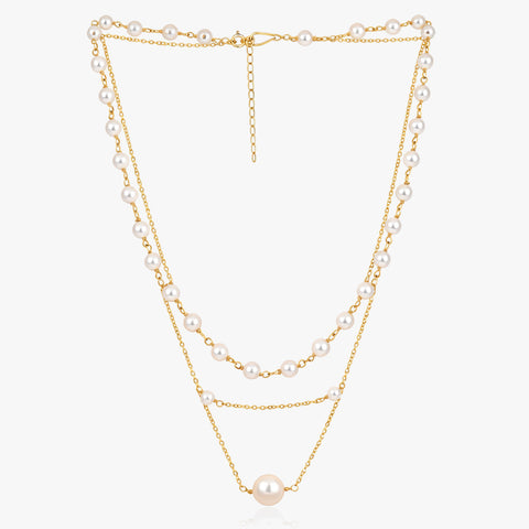 Miri Silver Pearl Necklace