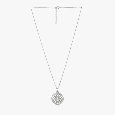 Rin Silver Floral Necklace