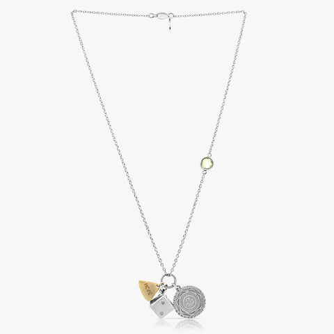 Loi Two Tone Libra Zodiac Necklace
