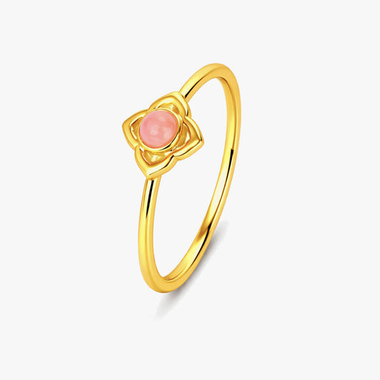 Anna Silver Quartz Adjustable Ring
