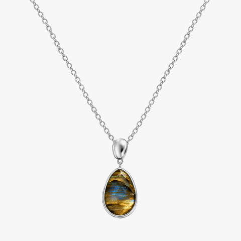 Ava Silver Labradorite Pendant