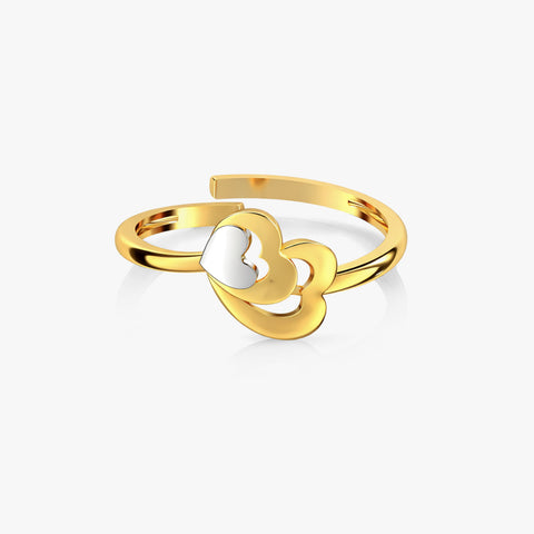 Lyra Silver Adjustable Two Tone Ring