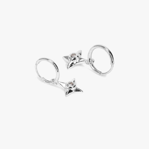 Aya Silver Star Earrings