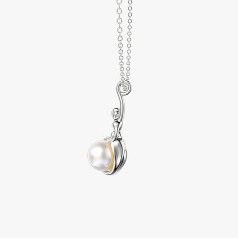 Wren Silver Pearl Necklace